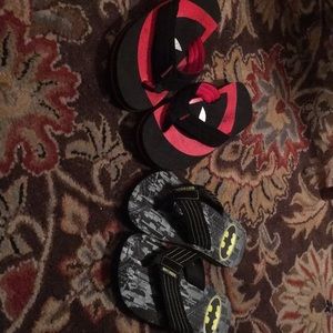 Super-Hero Duo Flip Flops(Batman & DeadPool)